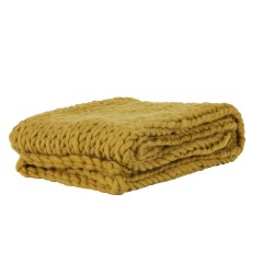 HEAVY KNITTED BLANKET OKKER - BLANKETS, TOWELS